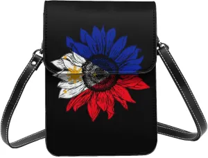 Vintage Zimbabwe Zimbabwean Flag Sunflower Small Crossbody Purse Cell Phone Bag for Women