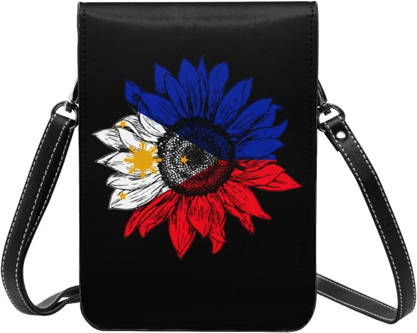 Vintage Zimbabwe Zimbabwean Flag Sunflower Small Crossbody Purse Cell Phone Bag for Women