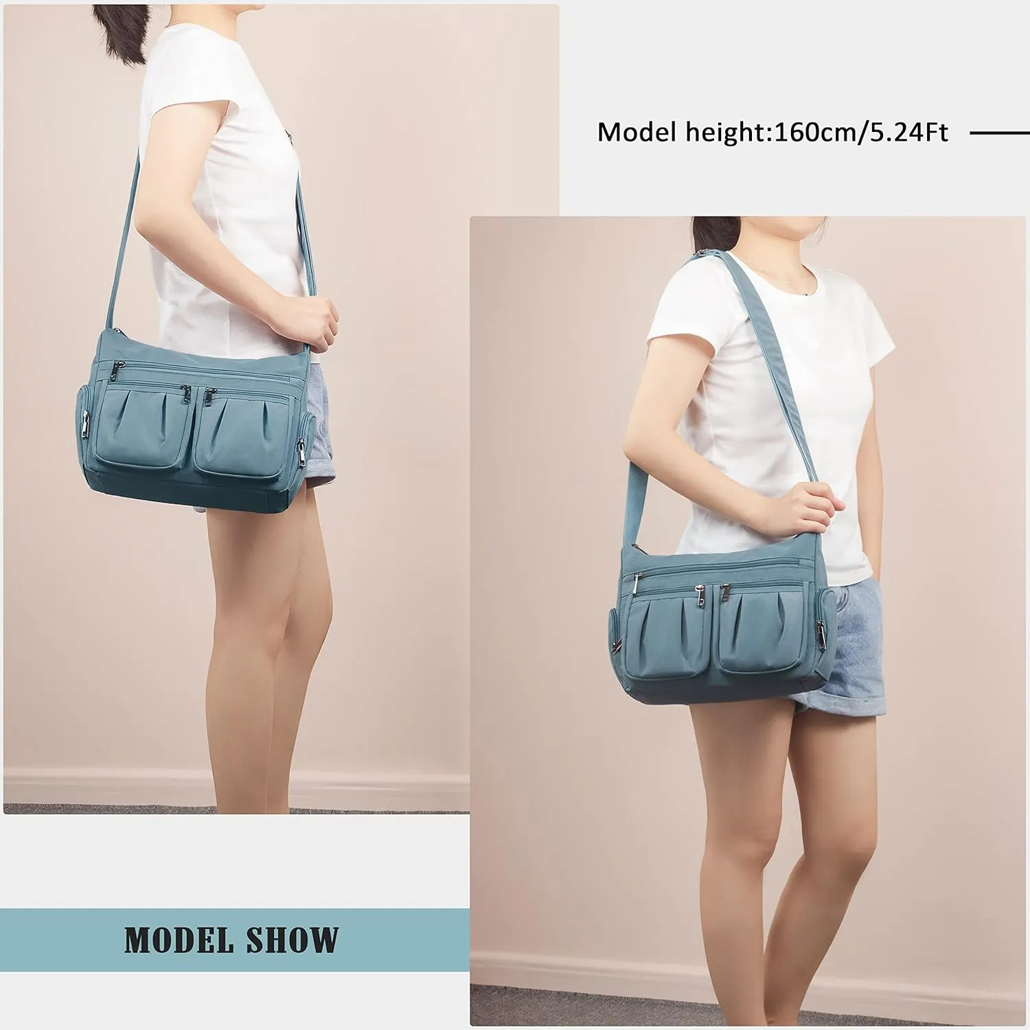 VOLGANIK ROCK Crossbody Purses for Women Shoulder Handbags Lightweight Waterproof Nylon Travel Bag Ladies Pocketbooks
