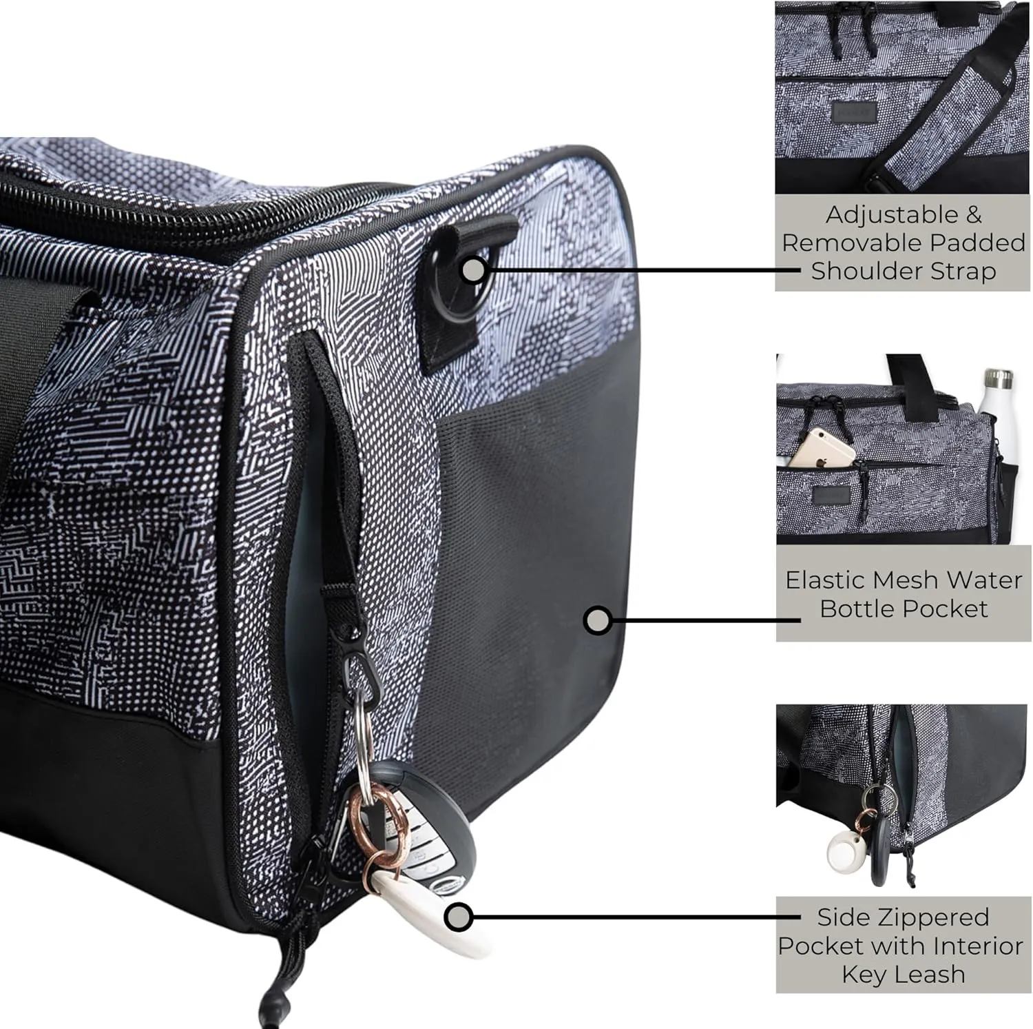 VOORAY 22L Boost Duffel Bag – Small Travel & Sports Gym Bag for Women and Men with Shoe Pocket, Weekender for Overnight Football, Travel, Hospital Stays or Workout