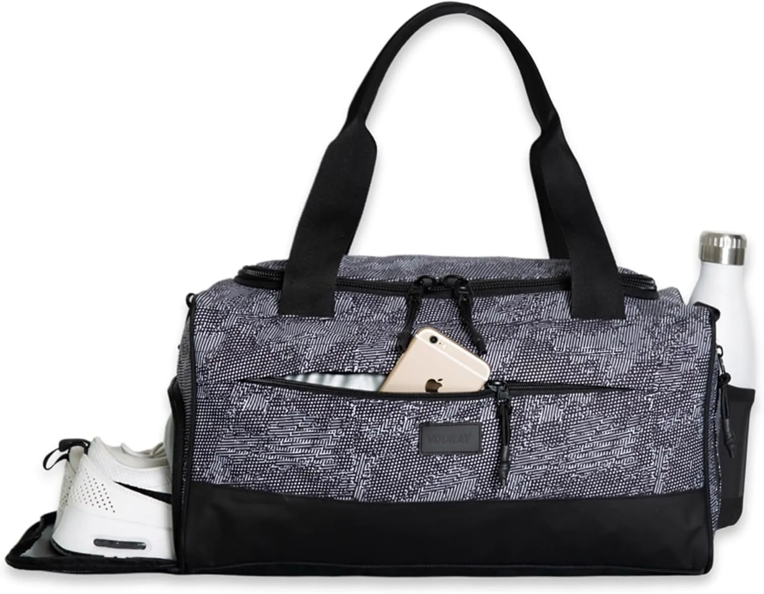VOORAY 22L Boost Duffel Bag – Small Travel & Sports Gym Bag for Women and Men with Shoe Pocket, Weekender for Overnight Football, Travel, Hospital Stays or Workout