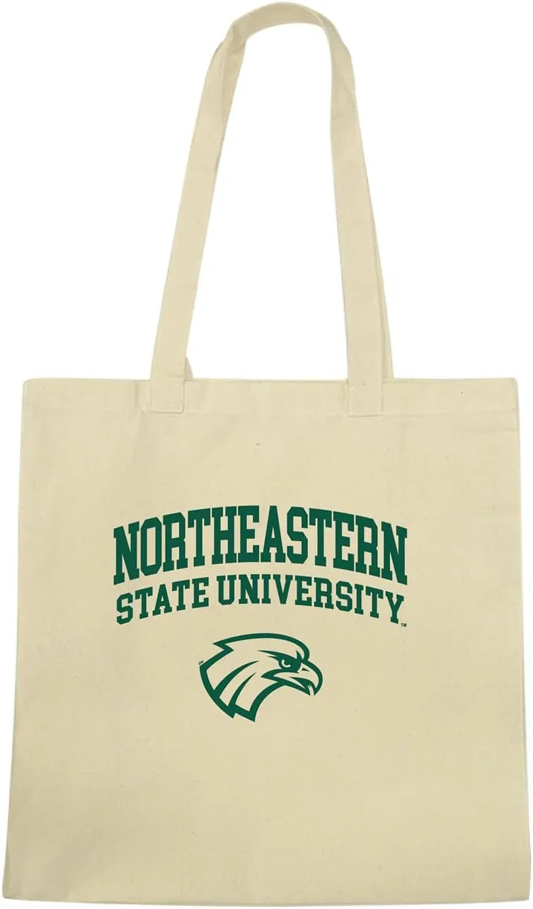 W Republic Northeastern State University Riverhawks Seal College Tote Bag - Natural,