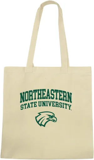 W Republic Northeastern State University Riverhawks Seal College Tote Bag - Natural,