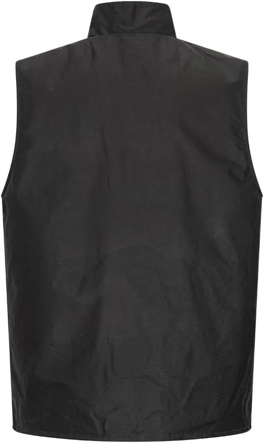 Walker and Hawkes Wax Winchester Gilet for Men – Water-Resistant Wax Cotton Bodywarmer with Corduroy Collar and Tartan Lining