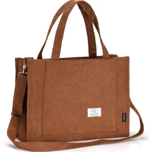 WantGor Tote Bag for Women, Corduroy Crossbody Bags Shoulder Handbag Small Satchel Hobo Bag Purse