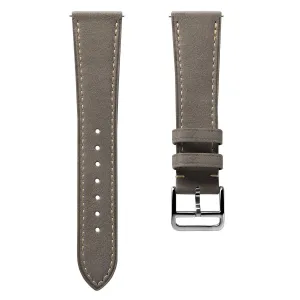 WatchGecko Brixham Vintage Leather Watch Strap - Grey
