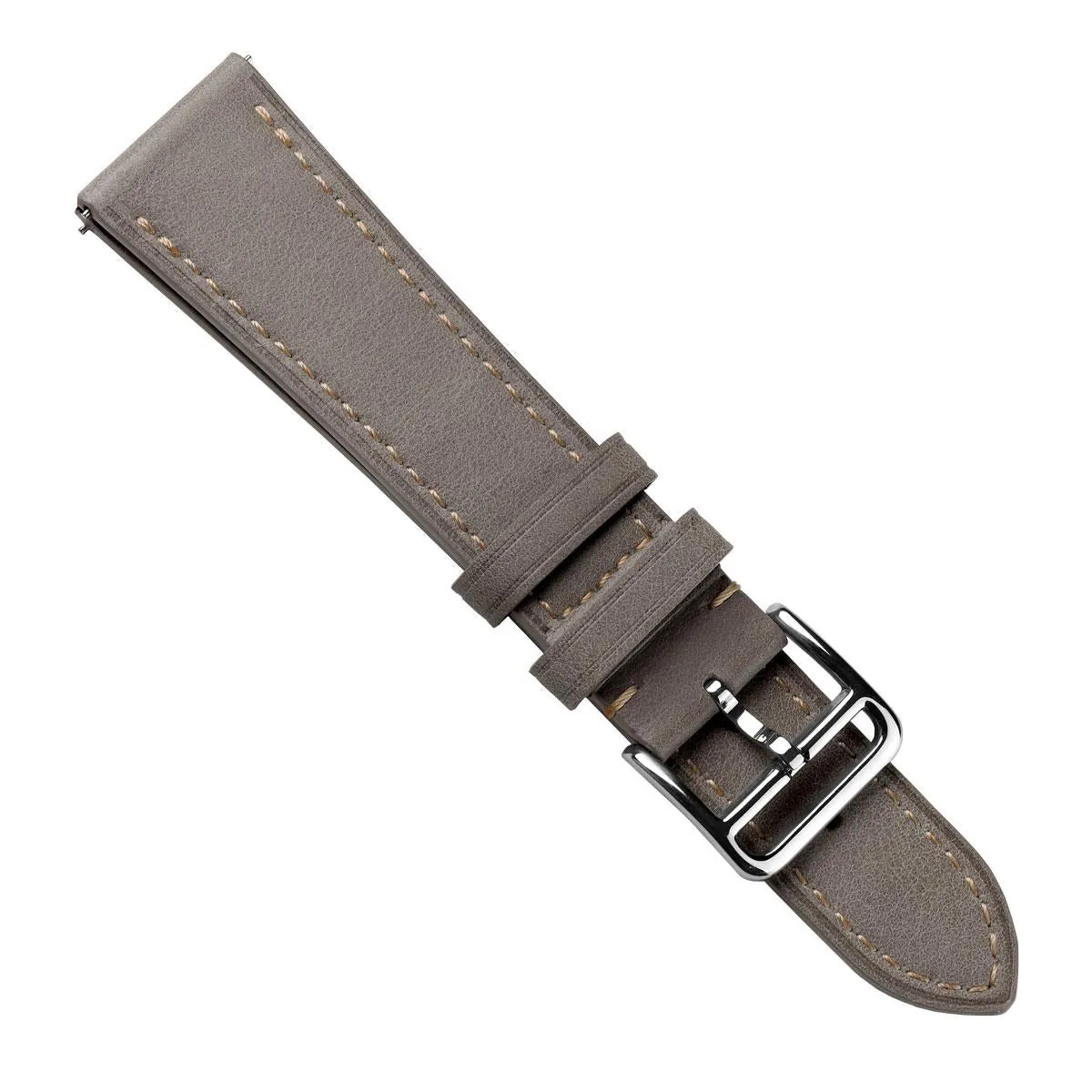 WatchGecko Brixham Vintage Leather Watch Strap - Grey
