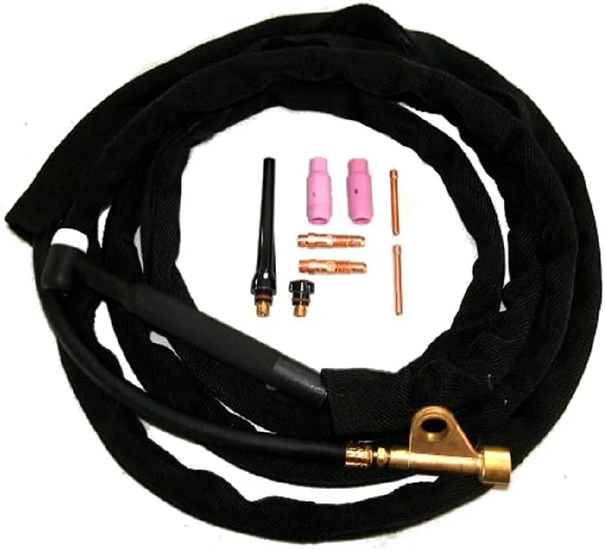 WeldingCity TIG Welding Torch Cable Nylon Cover 24-ft Long 3-in Wide with Zipper for Torch 9 and 17 from Miller Weldcraft Lincoln ESAB