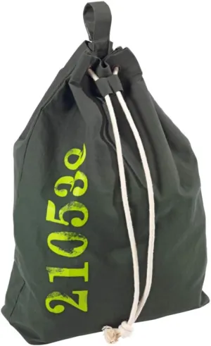 WENKO 62042100 Laundry Bag Sailor Laundry Bin, Capacity 13.21 Gal, Cotton, 21.7 X 25.6 X 7.1", Green