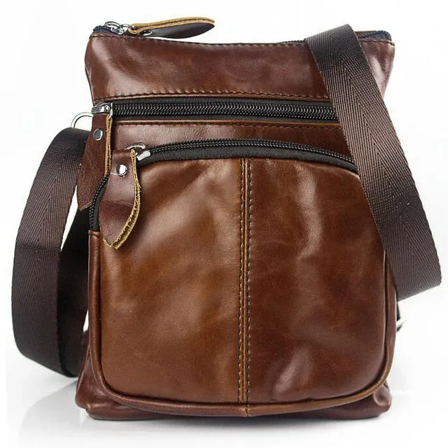 WESTAL Leather Competitive Bag Small Genuine for Crossbody Shoulder Flap bags M701 natural men bag Service-focused Messenger Leather Men's man bags male