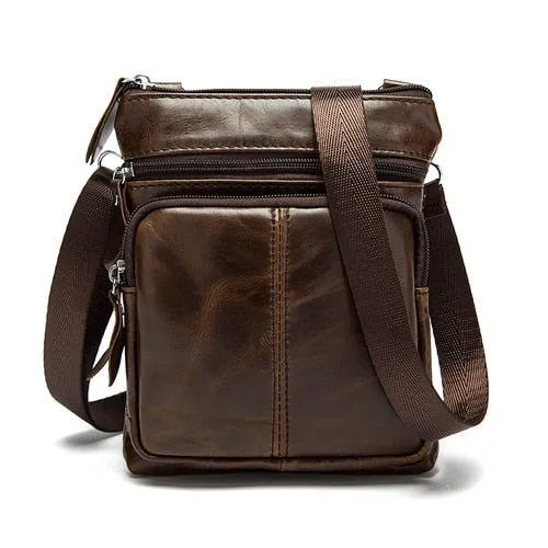 WESTAL Leather Competitive Bag Small Genuine for Crossbody Shoulder Flap bags M701 natural men bag Service-focused Messenger Leather Men's man bags male