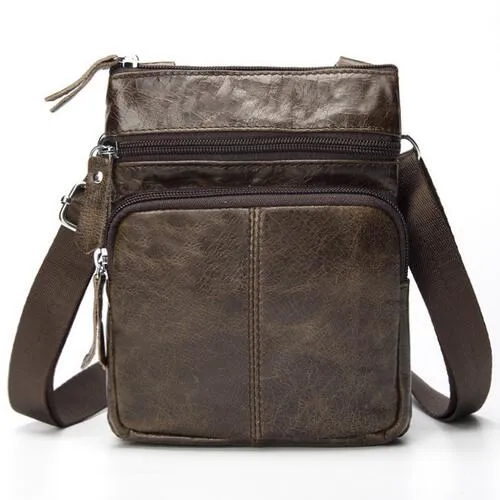 WESTAL Leather Competitive Bag Small Genuine for Crossbody Shoulder Flap bags M701 natural men bag Service-focused Messenger Leather Men's man bags male