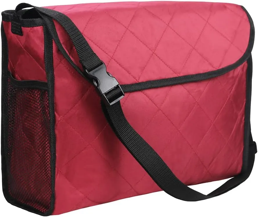 Wheelchair Bag Wheelchair Backpack Bag Wheel Chair Storage Tote Accessory Waterproof Travel Messenger Backpack for Men, Women, Handicap, Elderly and Storage Travel Items (Red)