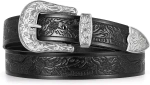 WHIPPY Western Belts for Women - Vintage Western Design Ladies Cowgirl Waist Belt for Pants Jeans Dresses