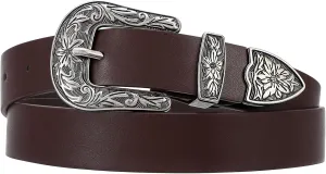 WHIPPY Western Belts for Women - Vintage Western Design Ladies Cowgirl Waist Belt for Pants Jeans Dresses
