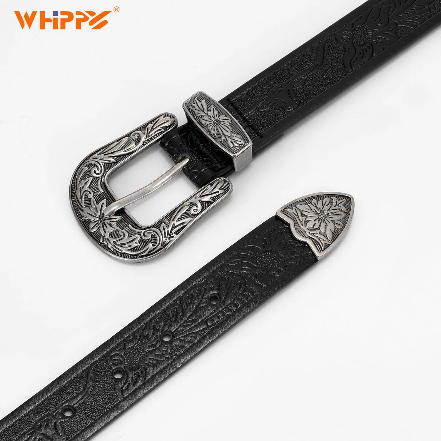 WHIPPY Western Belts for Women - Vintage Western Design Ladies Cowgirl Waist Belt for Pants Jeans Dresses
