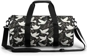 White Dove Novelty Large Duffel Bag Lightweight Gym Bag Travel Tote Bags