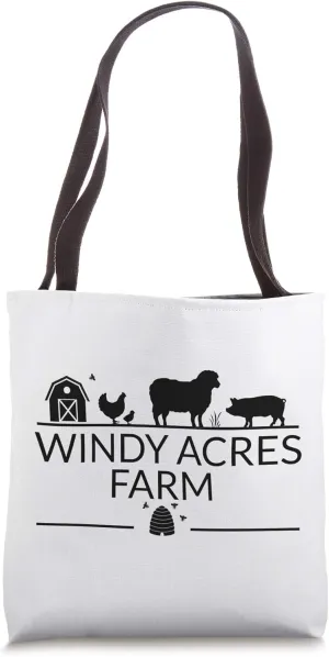 Windy Acres Farm Large Logo Tote Bag