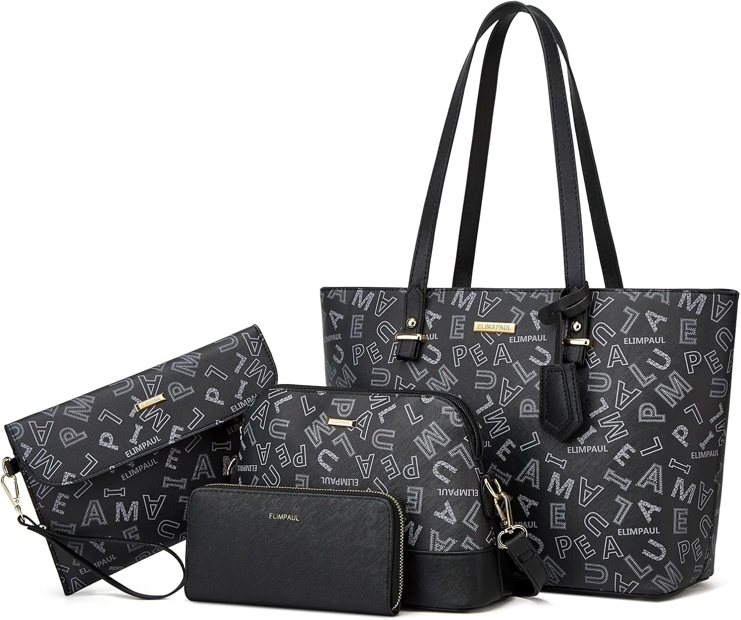 Women Fashion Handbag Wallet Tote Bag Shoulder Bag Top Handle Satchel Purse Set