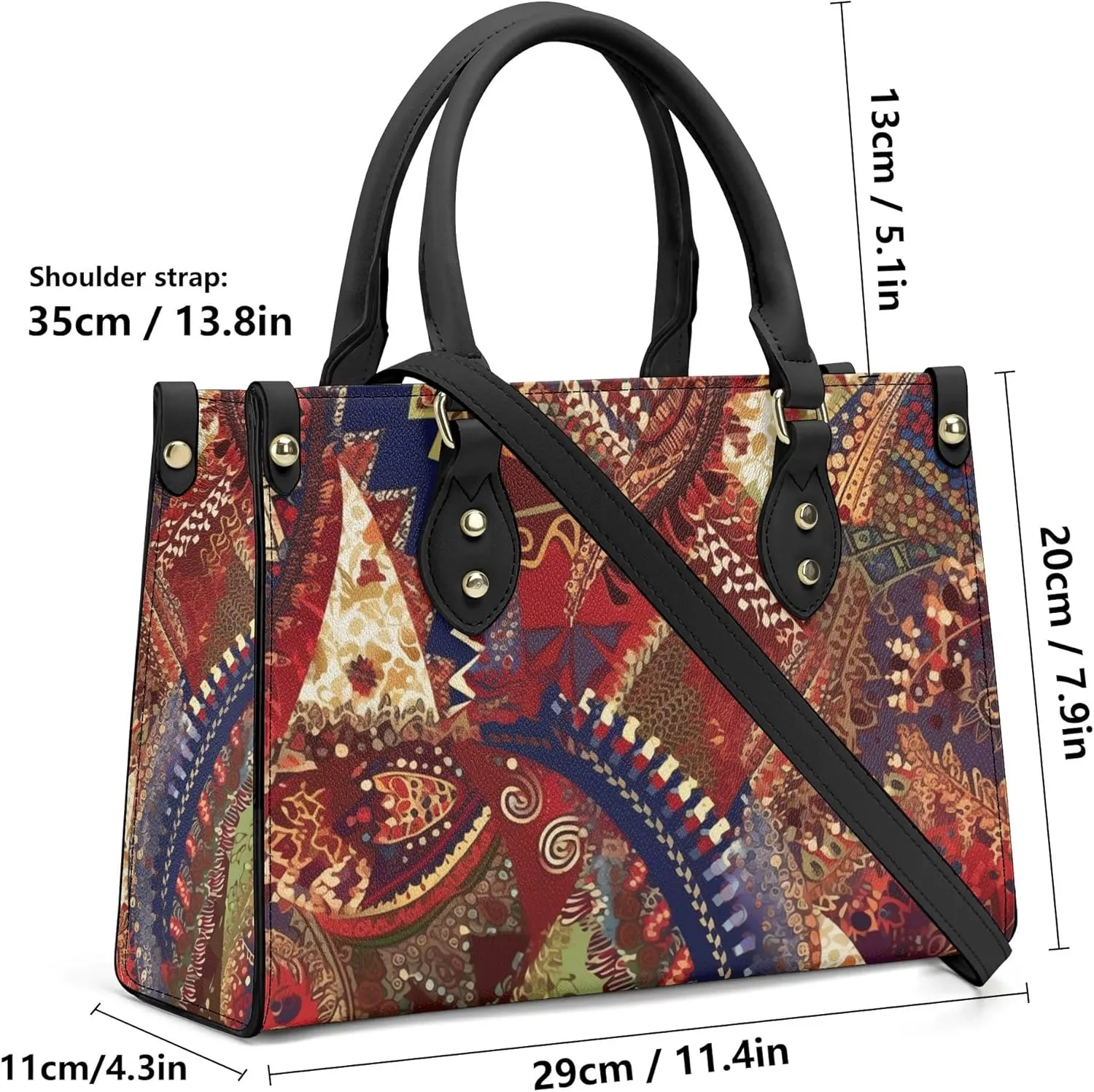 Women Fashion Handbags PU Leather Top Handle Satchel Shoulder Tote Bags for Ladies