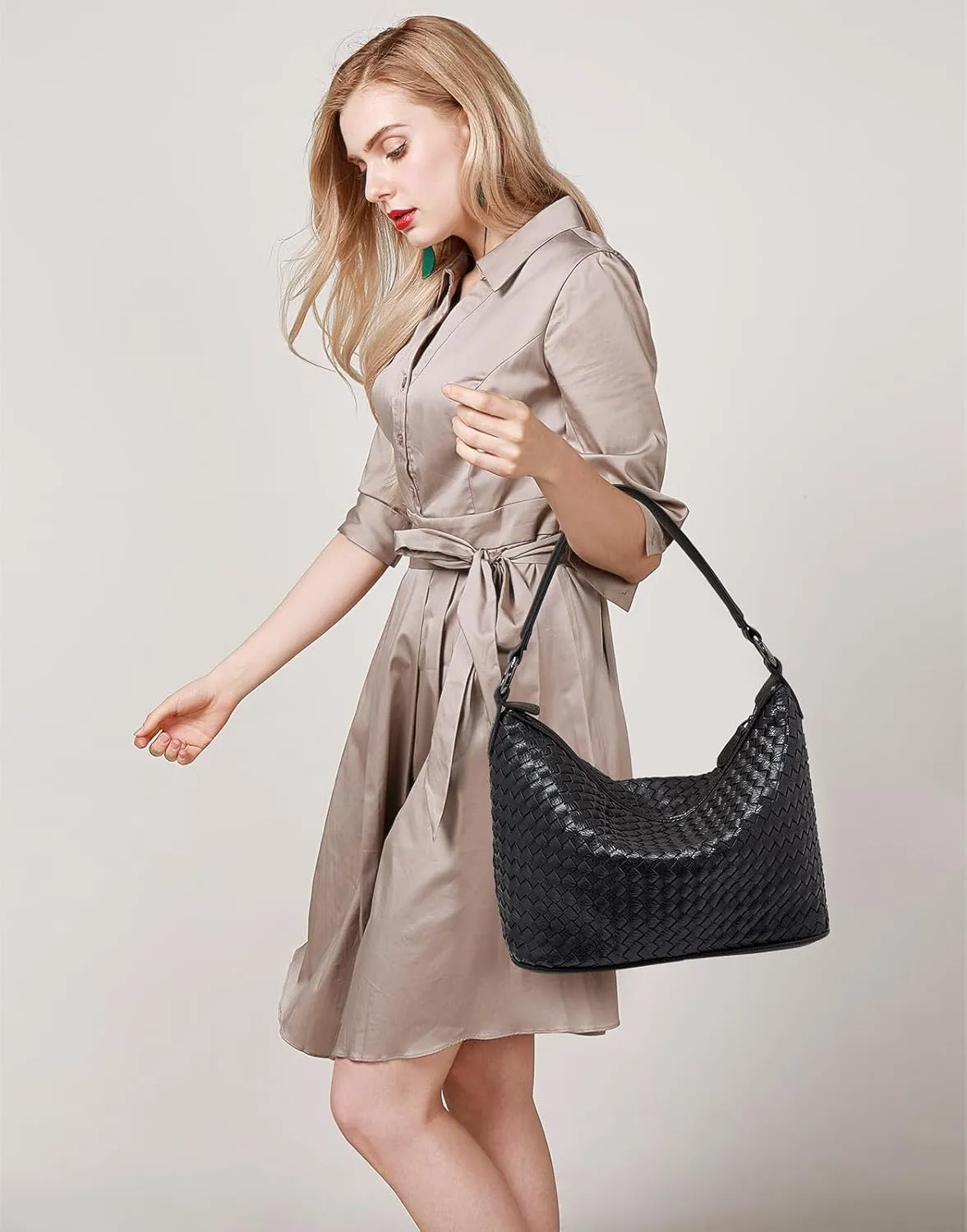 Women Genuine Leather Handbag for Women Large Work Tote Bag with Top Handle Purse Satchel Shoulder Bag for Women