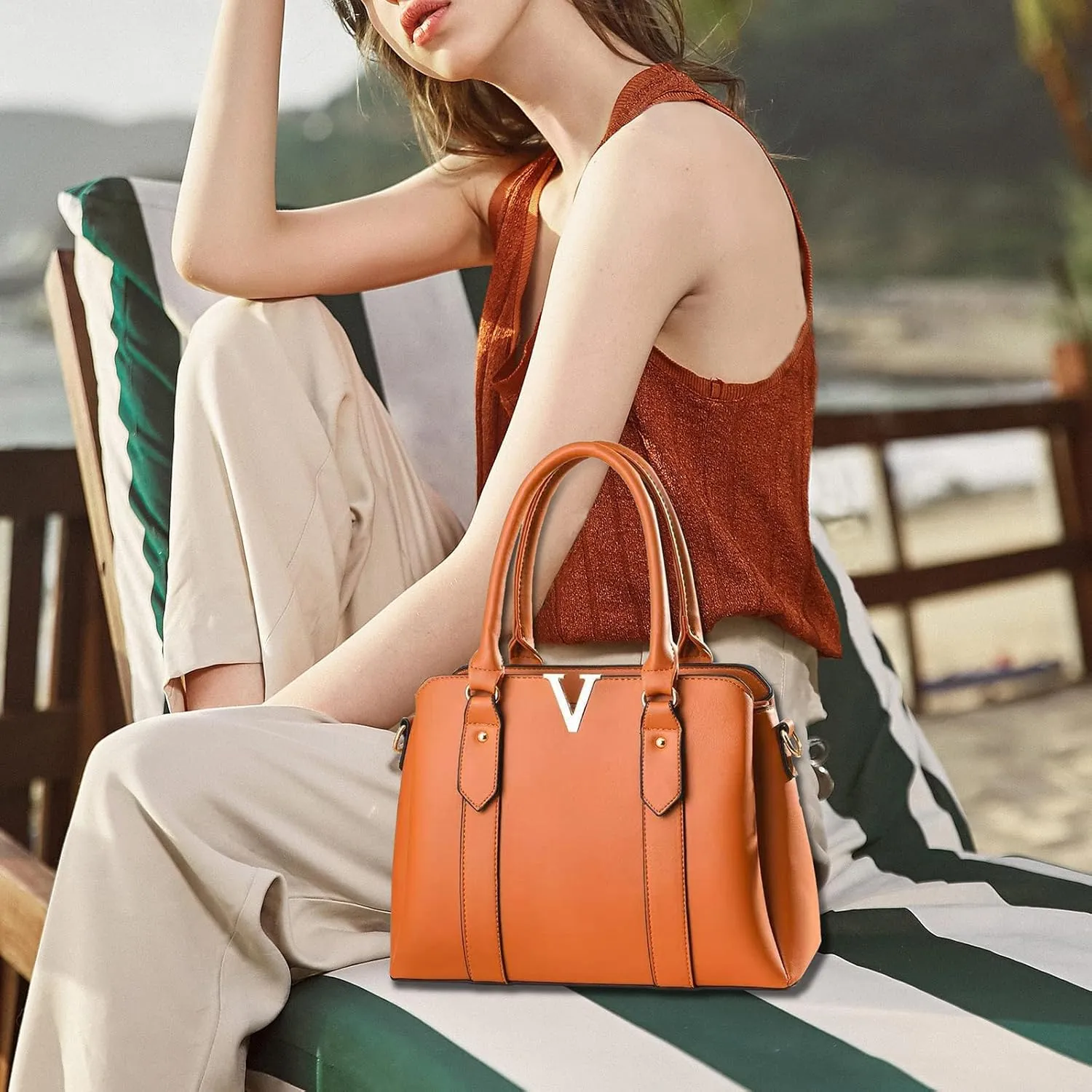 Women Purses and Handbags Stylish Shoulder Tote Bags Top Handle Satchel Retro Crossbody Bag Black