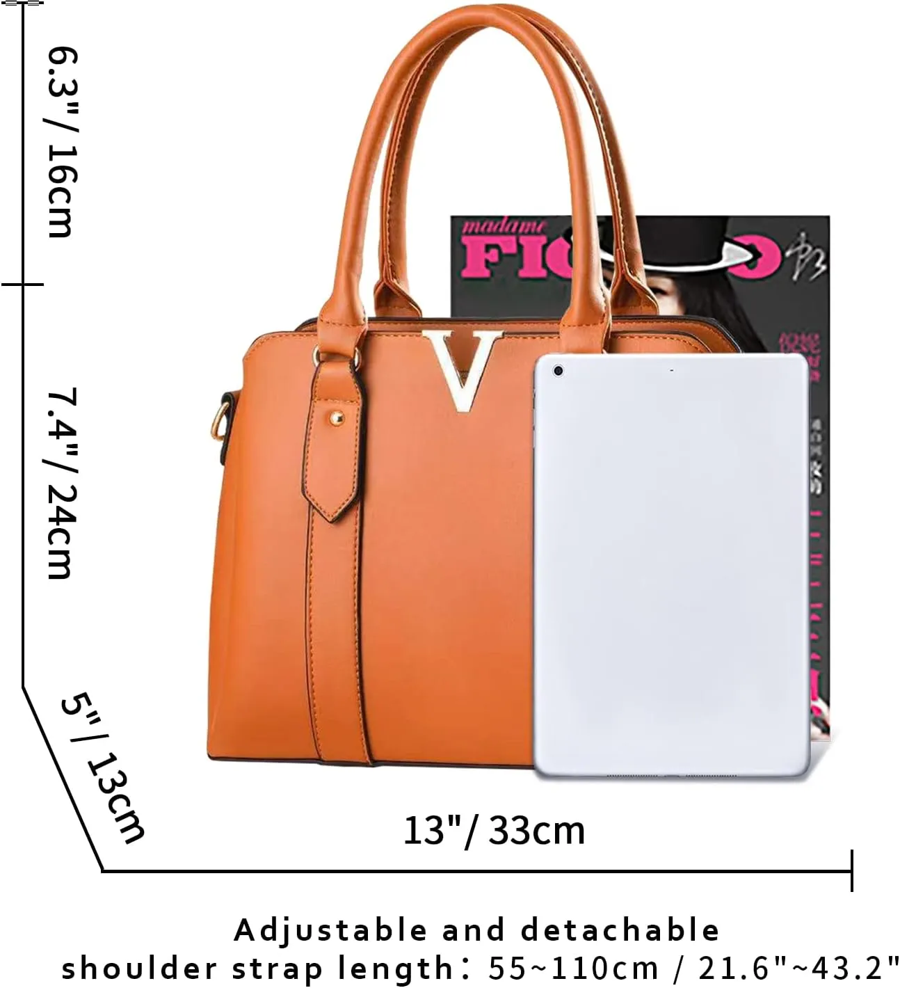 Women Purses and Handbags Stylish Shoulder Tote Bags Top Handle Satchel Retro Crossbody Bag Black