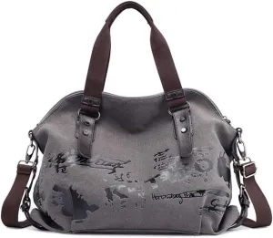 Women Shoulder bags Vintage Hobo Canvas Handbag Top Handle Tote Crossbody Purses