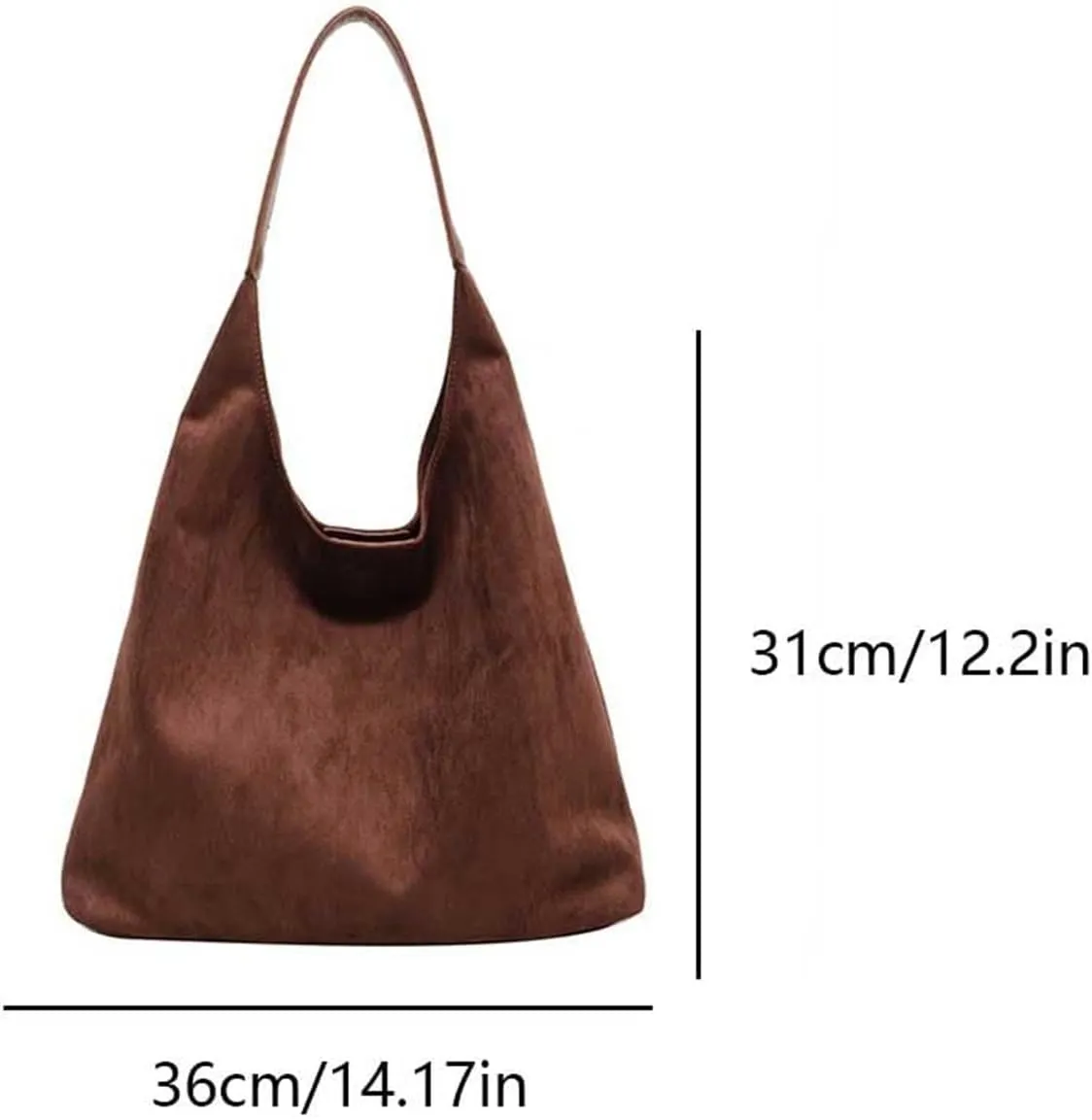Women Slouchy Suede Tote Bag Hobo Handbag Casual Office Oversized Shoulder Bag Purses