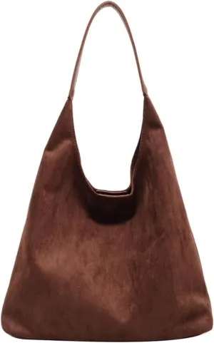Women Slouchy Suede Tote Bag Hobo Handbag Casual Office Oversized Shoulder Bag Purses