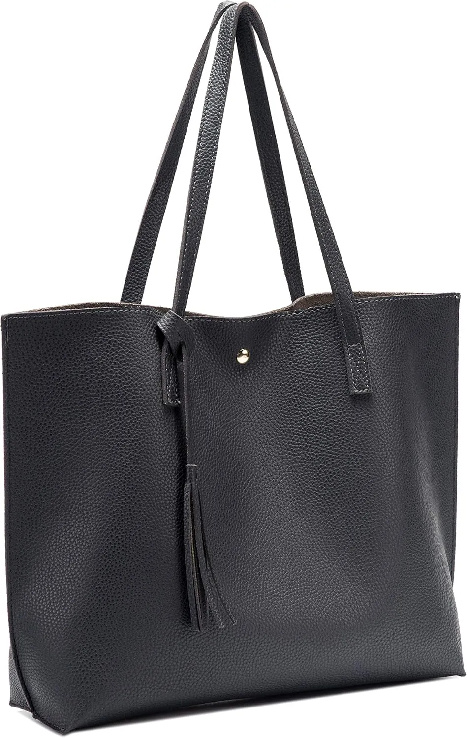 Women Tote Bags Top Handle Satchel Handbags PU Faux Leather Tote Bag with Tassel Shoulder Purse