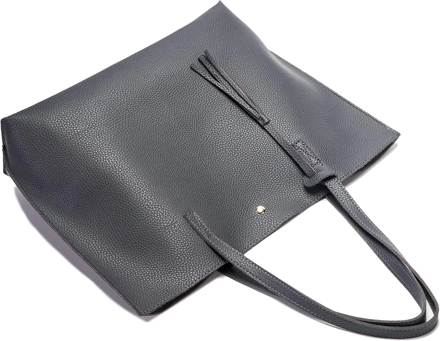 Women Tote Bags Top Handle Satchel Handbags PU Faux Leather Tote Bag with Tassel Shoulder Purse