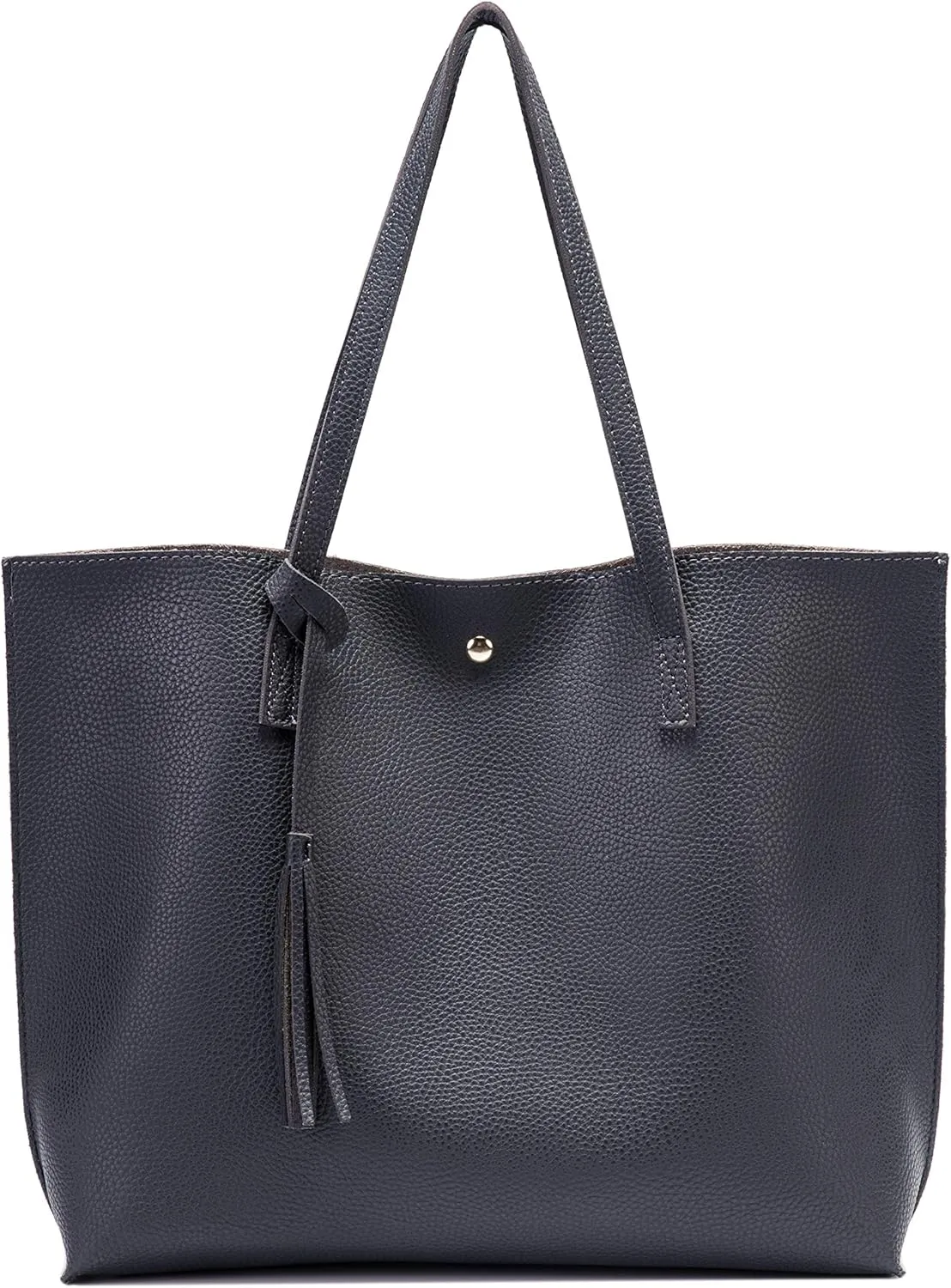 Women Tote Bags Top Handle Satchel Handbags PU Faux Leather Tote Bag with Tassel Shoulder Purse