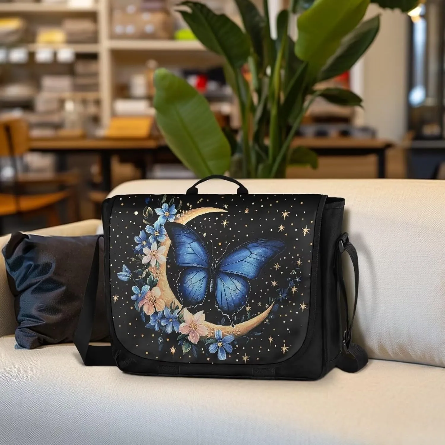 Women Vintage Flap Crossbody Bag Classic Large Messenger Bag Travel Shoulder Handbag Men Portable Laptop Satchel