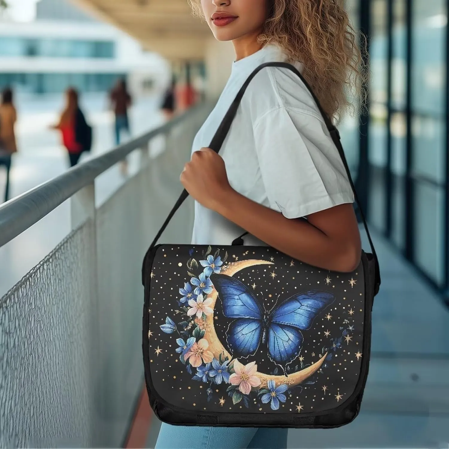 Women Vintage Flap Crossbody Bag Classic Large Messenger Bag Travel Shoulder Handbag Men Portable Laptop Satchel