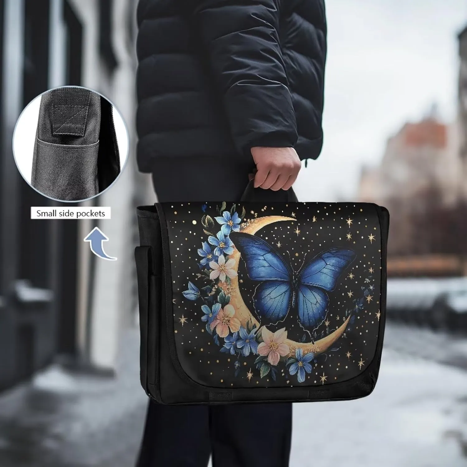 Women Vintage Flap Crossbody Bag Classic Large Messenger Bag Travel Shoulder Handbag Men Portable Laptop Satchel
