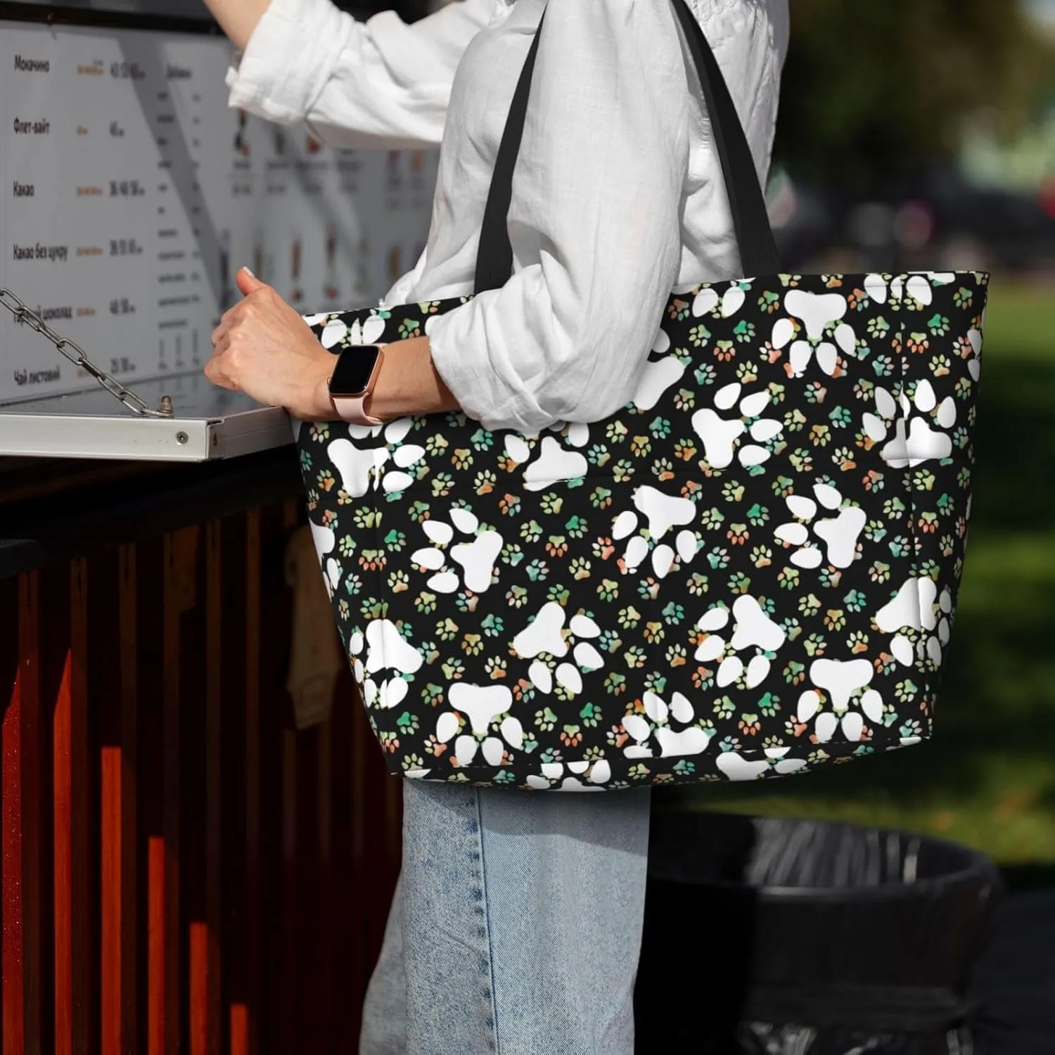 Women's Beach Travel Bags Large Waterproof Tote Bag with Pockets Sandproof Handbag for Beach Gym Vacation