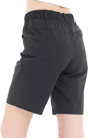 Women's Hiking Cargo Shorts Summer Quick Dry Lightweight Shorts Travel Athletic Golf with Zipper Pockets