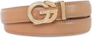 Women's Leather Belt with Buckle - Ideal for Dresses, Jeans, and Coats