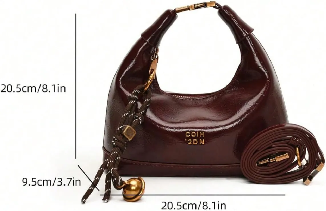 Women's Letter Zipper Top Handle Handbags Faux Leather Ruched Small Bag Elegant Purse