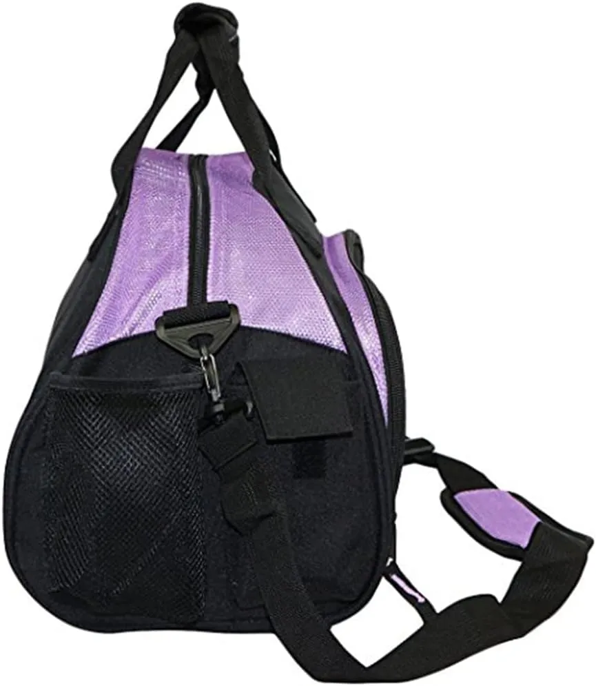 Women's Nylon Dance Sport Duffel Girl's Gym Bag(Purple) Medium