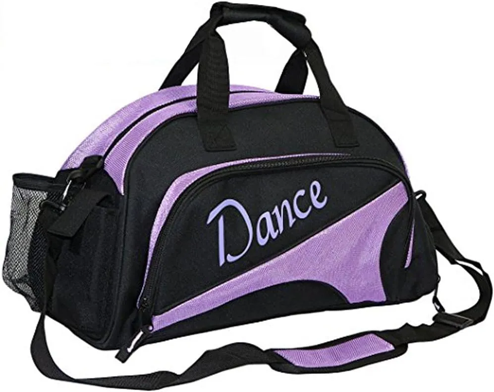 Women's Nylon Dance Sport Duffel Girl's Gym Bag(Purple) Medium