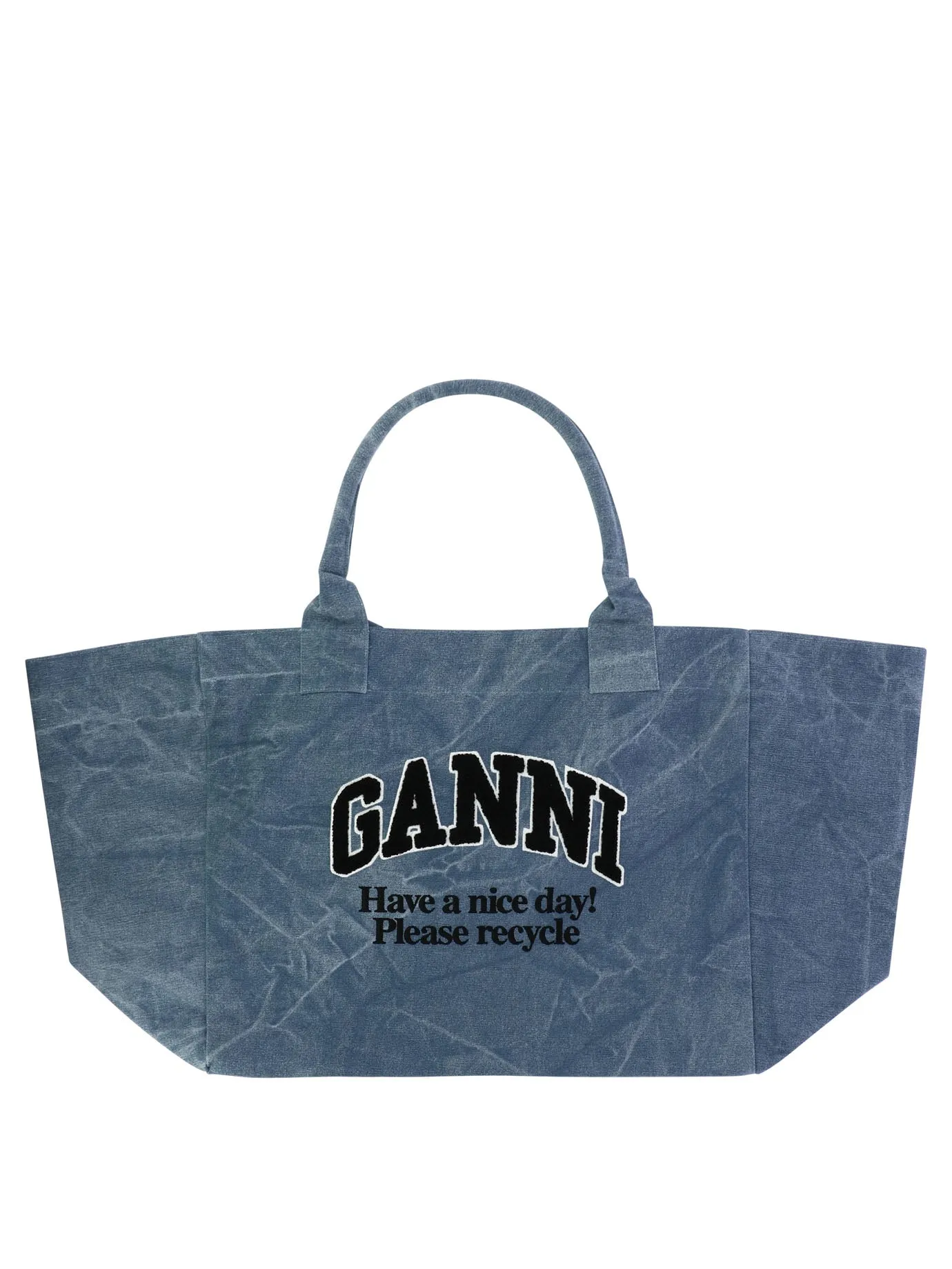 Women's Oversized Canvas Tote Bag in Blue | A5967565
