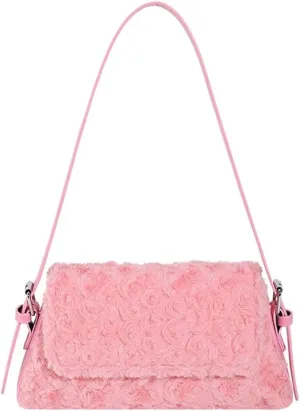 Women’s Shoulder Bag Designer Tote Bag Lightweight Top Handle Satchel Purse Faux Fur Handbag for Travel Work Shopping
