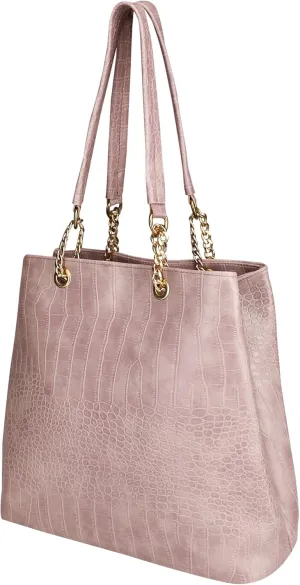 Womens Shoulder Bag | Womens Handbag | Girls Shoulder Bag | Croc Pattern | Chain Handle