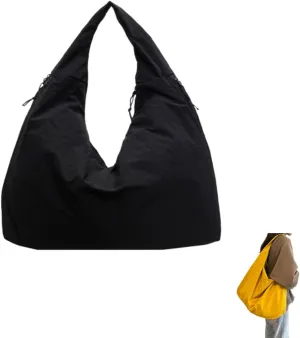 women's Solid Color Textured Draped Tote Bag, Hobo Bags For Women Crossbody Hippie,Large Fashion Tote Bag