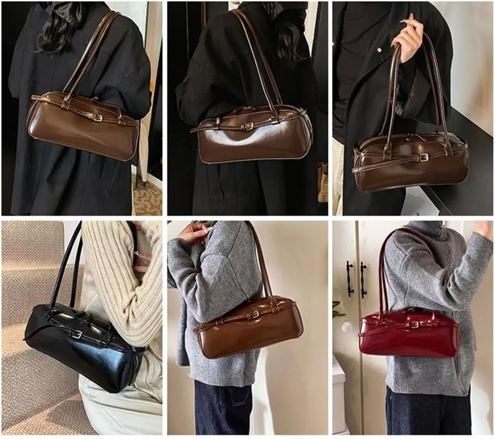 Womens Underarm Small Shoulder Autumn Winter Armpit Top Handle Handbags Trendy Commuting Retro Purse