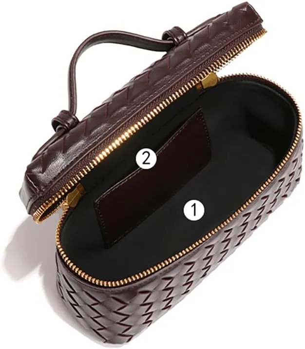 Womens Woven Crossbody Handbag Fashion Leather Top Handle Bag