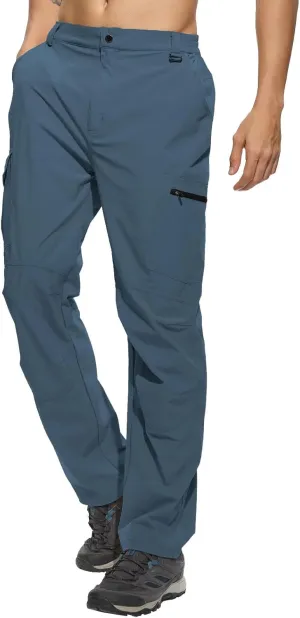 Work Pants for Men Waterproof Lightweight Quick Dry Travel Fishing Camping Men Hiking Cargo Pants Outdoor 6 Pockets