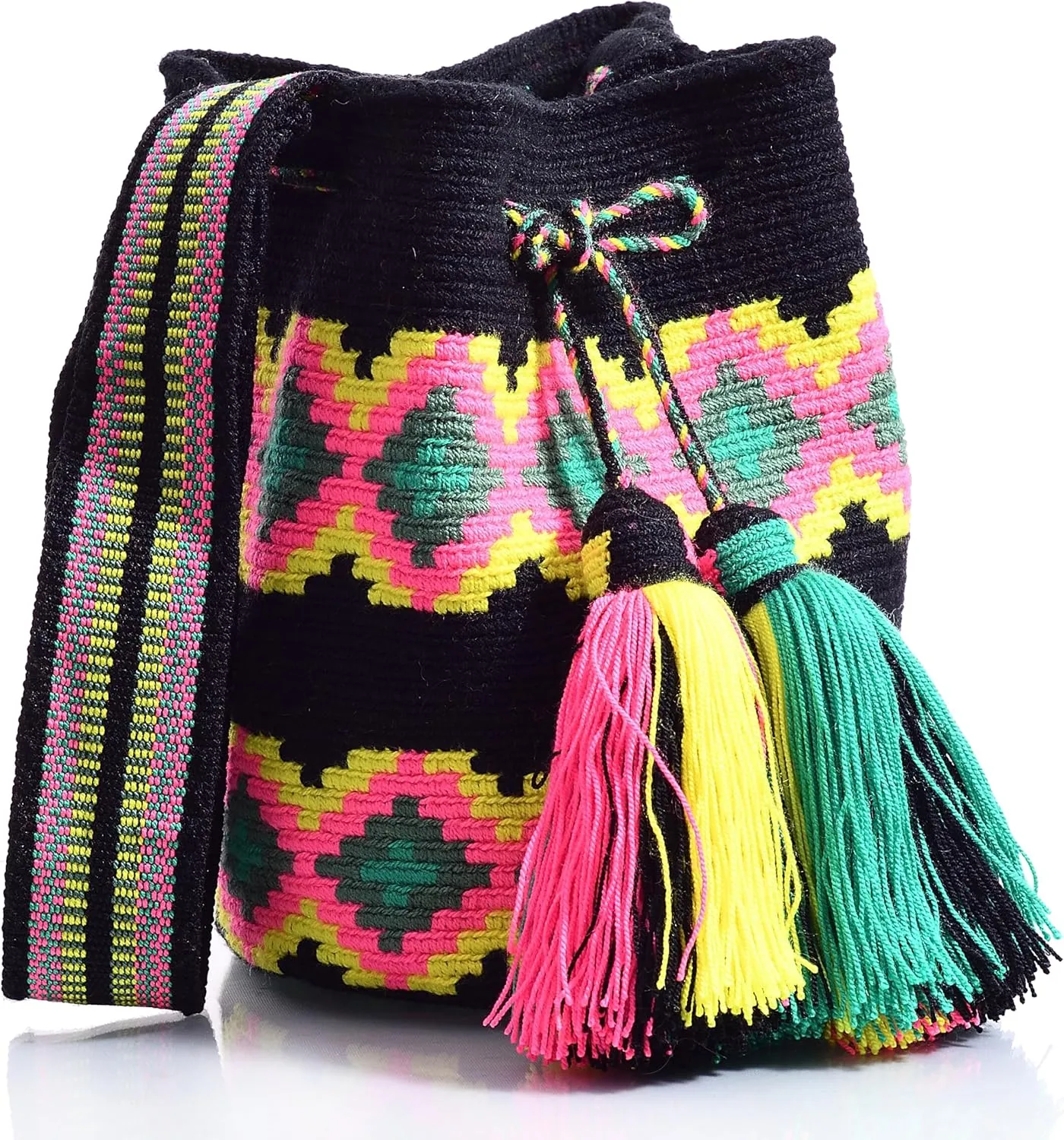 WYOU Designer Collection Hobo Bag Wayuu Crochet, Medium